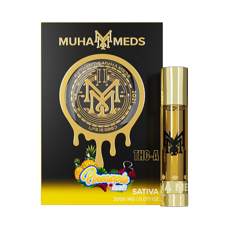 Muha-Meds-CBD-THCa-2g-vape-cartridge-Pineapple-Runtz